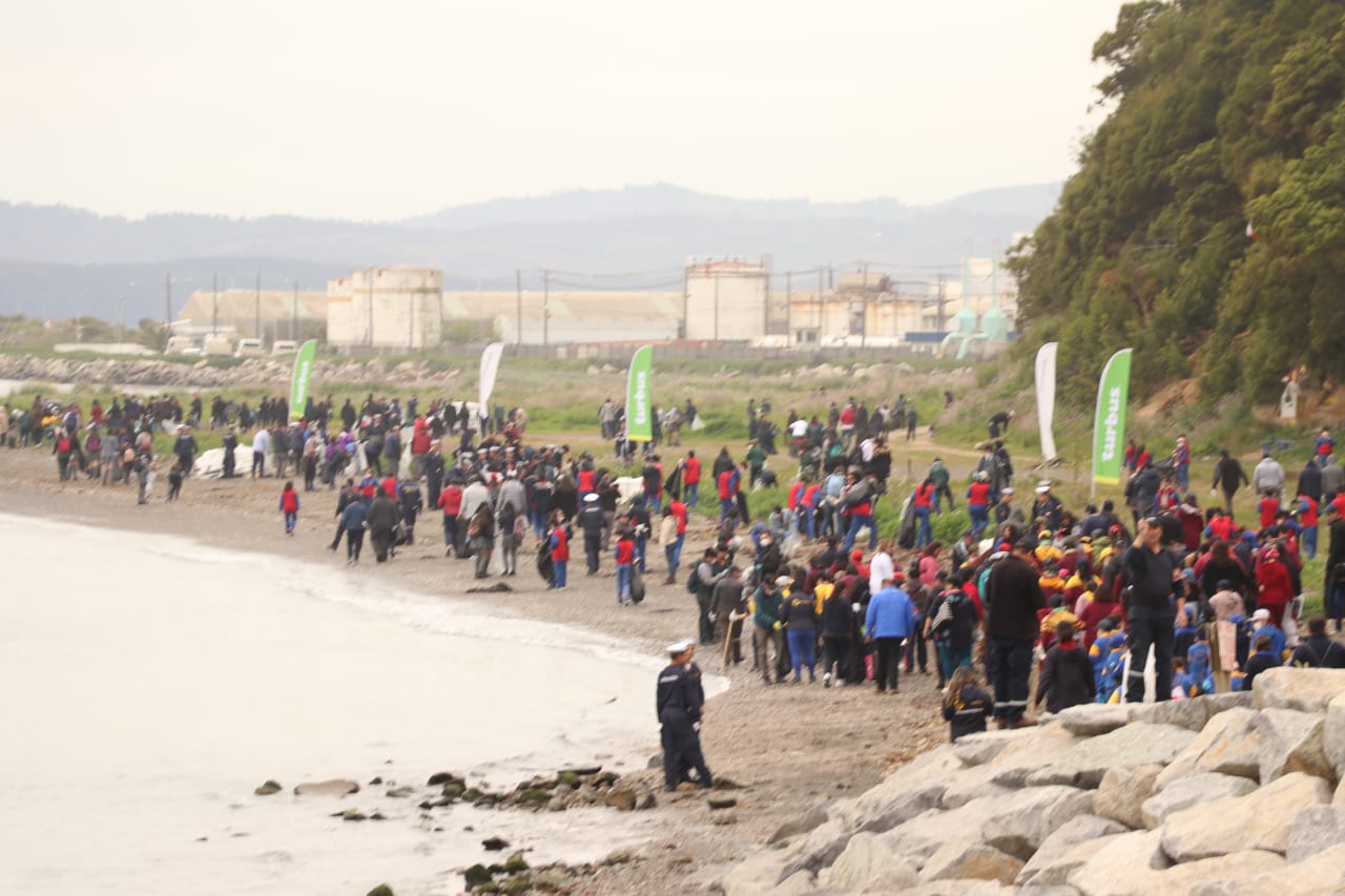 Más de 600 personas limpiaron la playa El Morro de Talcahuano