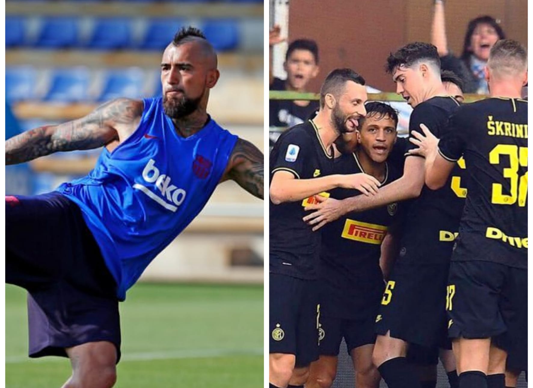 Dispar decisión de técnicos de cara al duelo Barcelona e Inter de Milán
