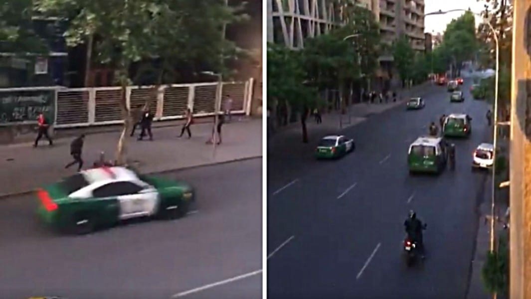 Indignación por patrulla de Carabineros que atropella a manifestante en Santiago