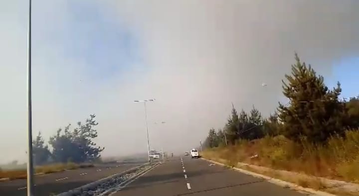 San Pedro de la Paz bajo nube de cenizas de incendio forestal en Villa El Rosario