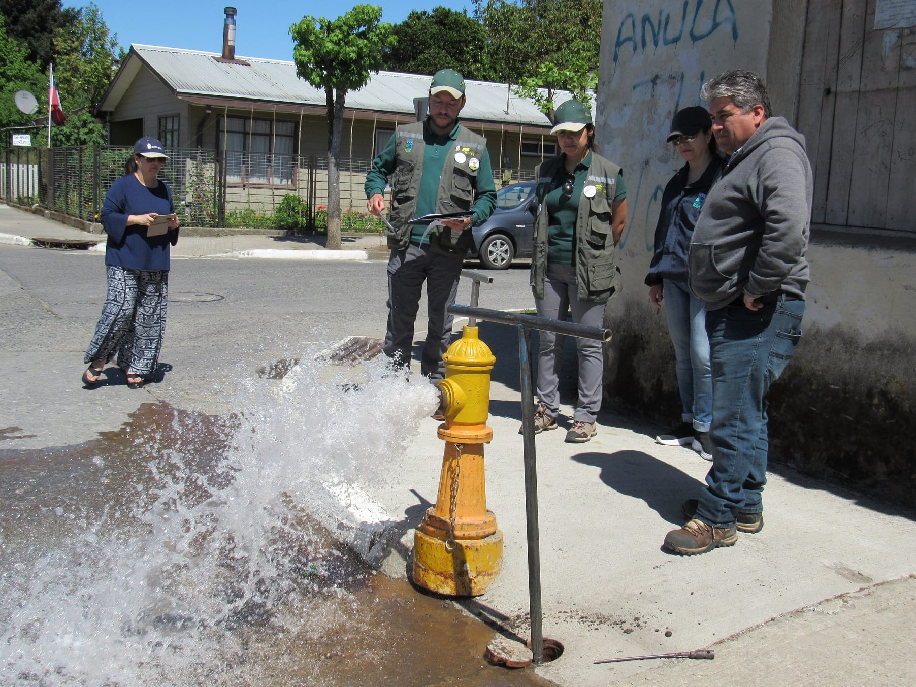 Realizan exhaustiva revisión de funcionamiento de grifos en zona de interfaz de Santa Juana