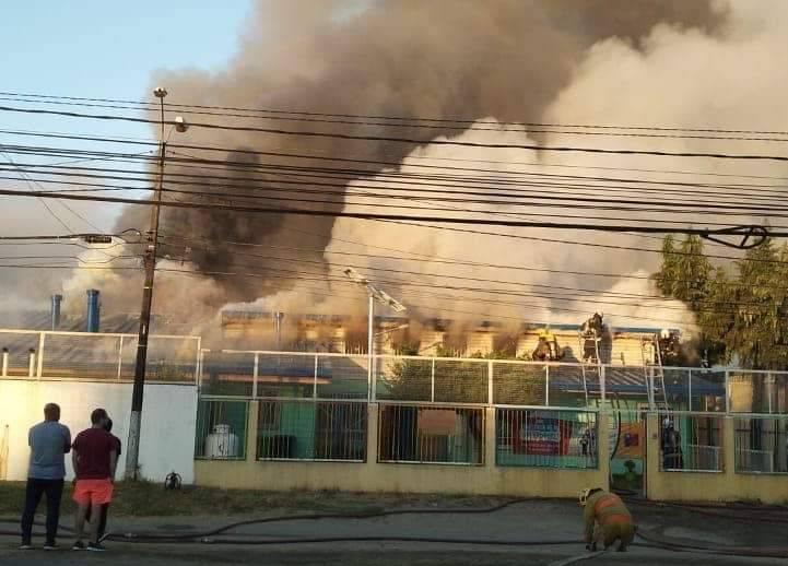 Un incendio afectó las dependencias de un jardín infantil en Concepción