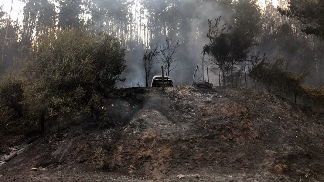 Alcalde de Santa Juana clama por ayuda: Una casa quemada y evacuaciones por incendio forestal