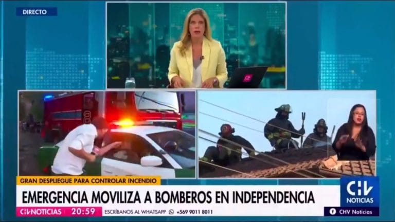 “No me voy a mover”: Periodista enfrentó a Carabineros mientras despachaba en vivo