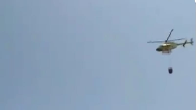 VÍDEO: Captan momento en que helicóptero cae en la Araucanía