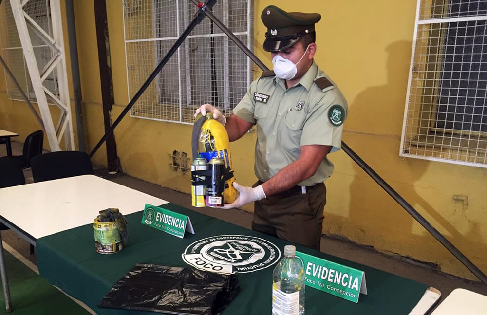 Atacan con bomba molotov Subcomisaría en construcción de Nonguén en Concepción