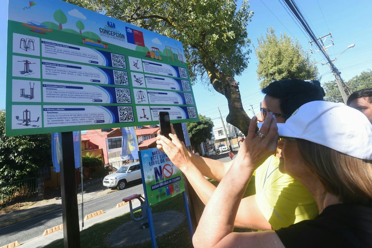 Código QR: la nueva tecnología que implementarán las plazas saludables de Concepción