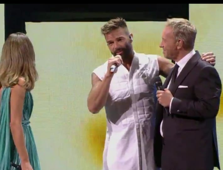 Ricky Martin se refirió al estallido social en el festival: “Yo estoy contigo Chile”