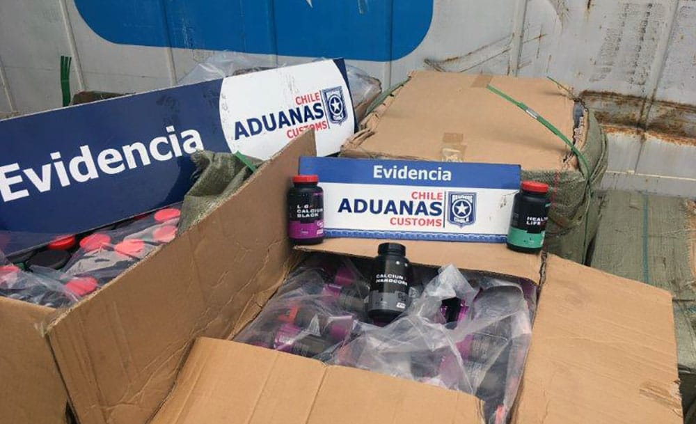 Aduanas interceptó más de 1,1 millón de cápsulas de suplementos falsas que llegaron a Talcahuano