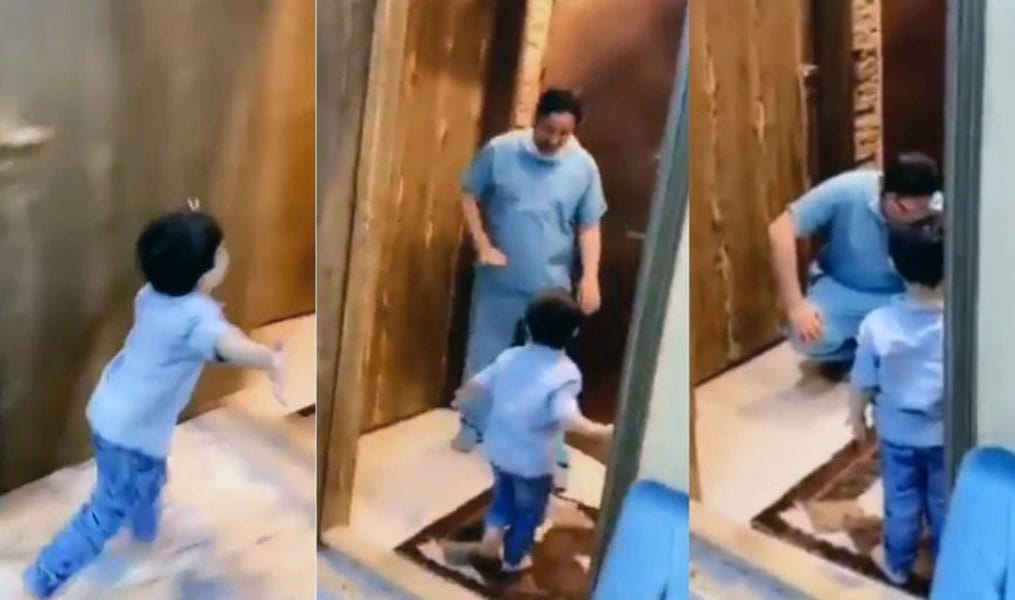 Conmovedor video: Médico rechaza abrazo de su hijo por miedo a contagiarlo de coronavirus