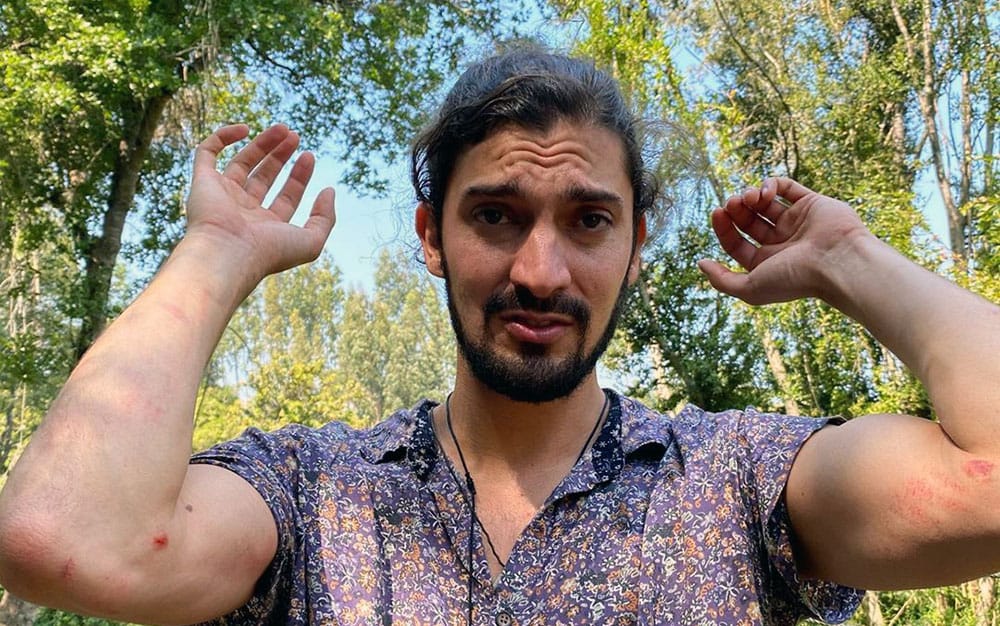 El extremo desafío de El Ranty: Se rapó mientras se lanzaba en paracaídas