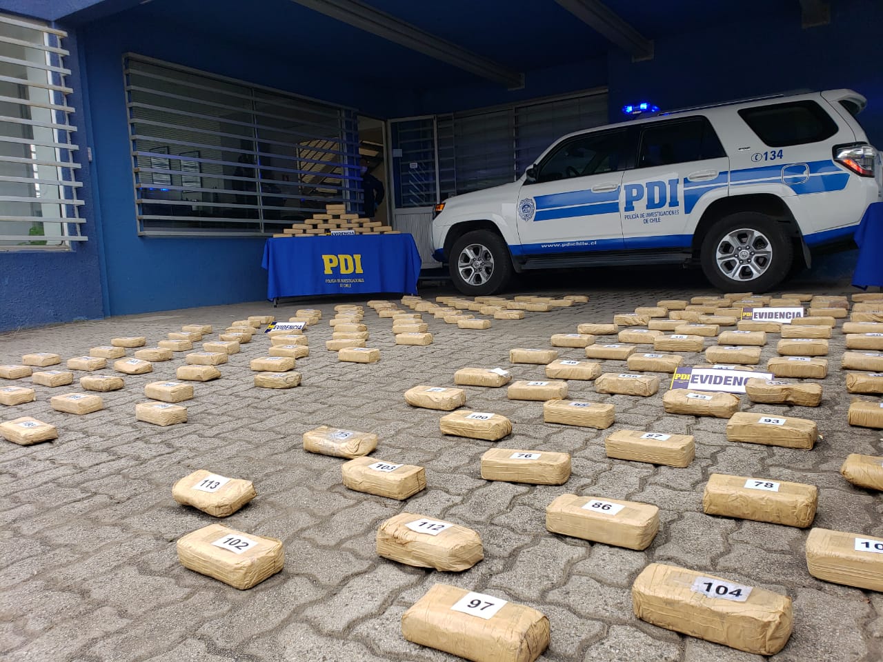 Interceptan cargamento de droga que venía a Concepción: es incautación más grande del año