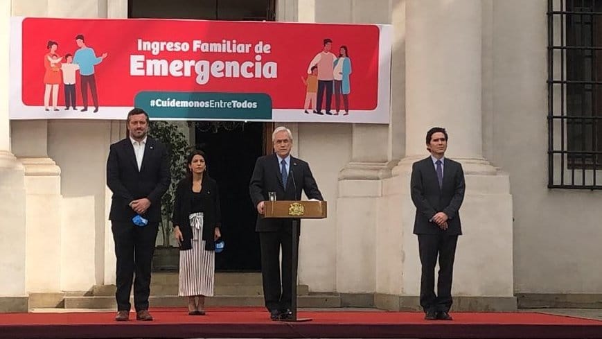 Presidente Piñera anunció proyecto de ley de ingreso familiar de emergencia