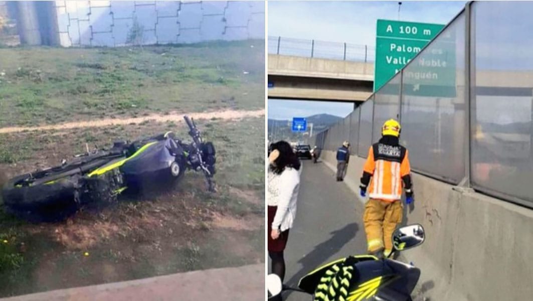 Motociclista muere en Concepción tras impactar con barrera