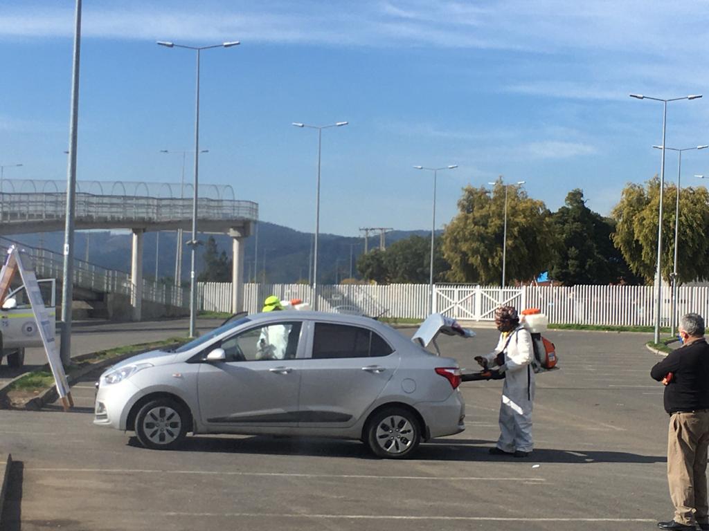 Taxis y colectivos de Concepción serán sanitizados ante Covid-19