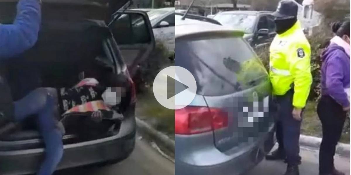 Cuarentena: Detuvieron a una pareja que llevaba a sus hijos en el maletero para ir a cumpleaños