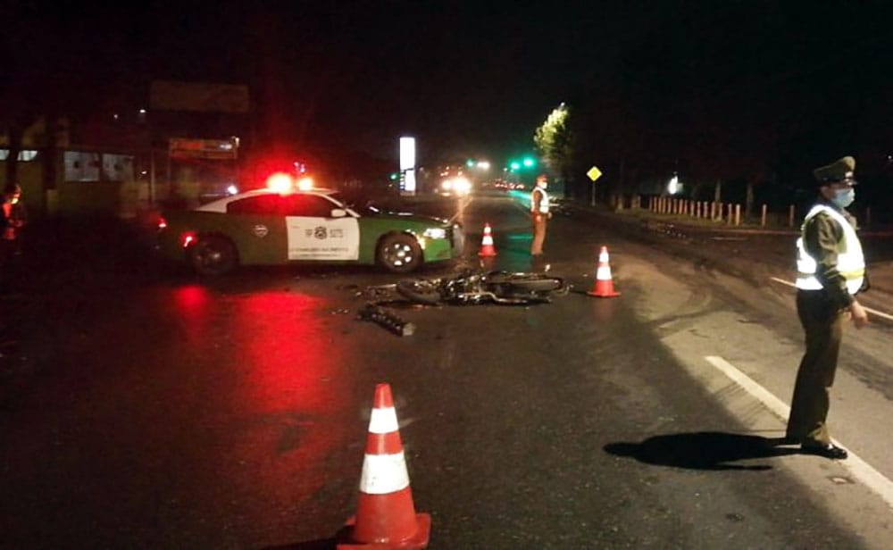 Biobío: Murió motociclista tras violento accidente