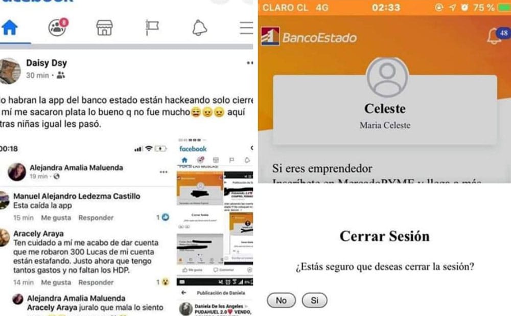 Banco Estado advierte sobre falso mensaje que avisa hackeo de la aplicación