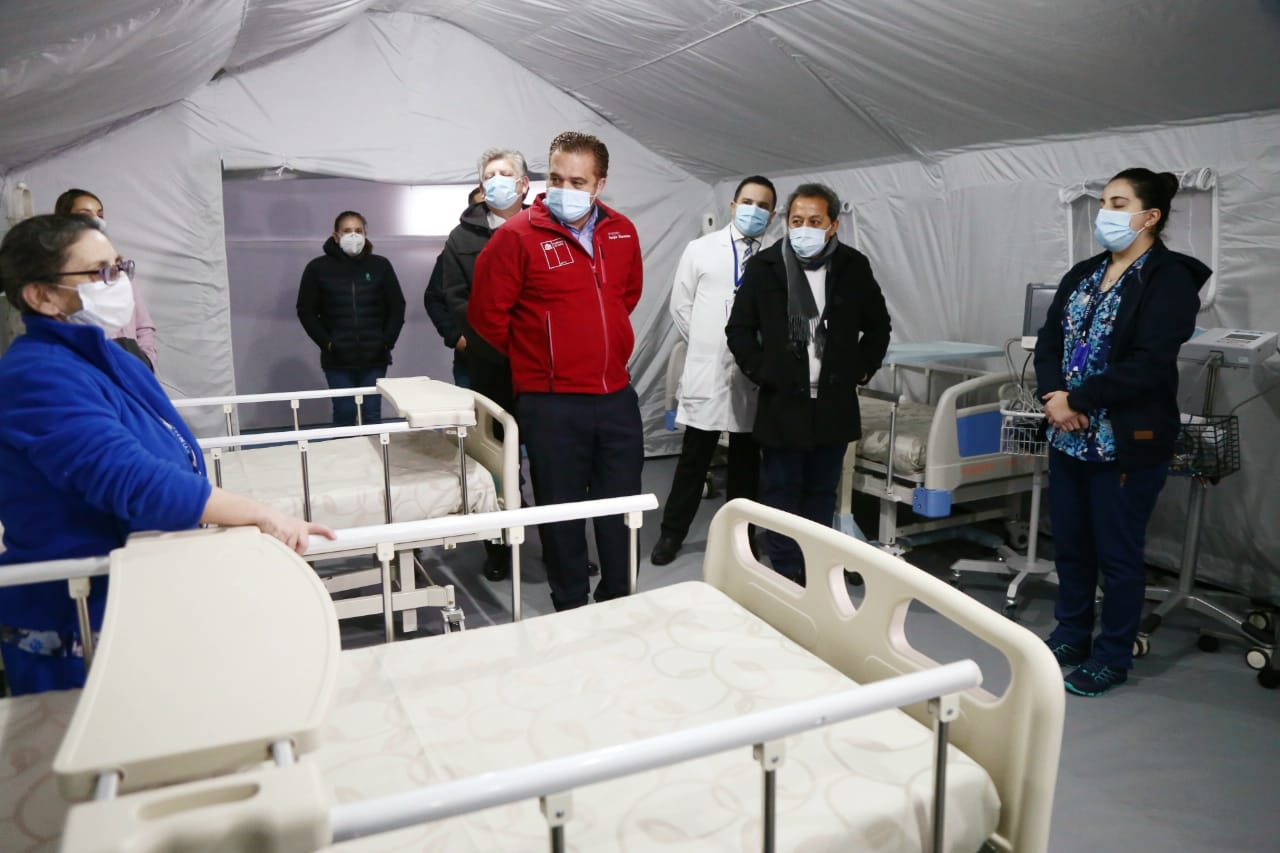 Hospital de campaña duplicará camas en Laja ante Covid-19