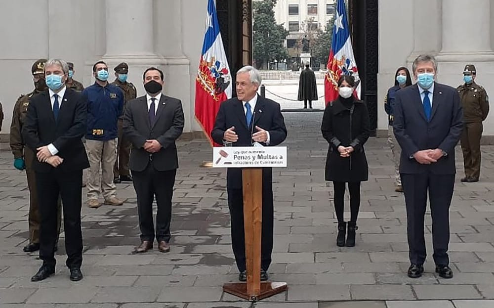 Chile y Covid-19: Promulgan ley que endurece sanciones por infringir medidas sanitarias