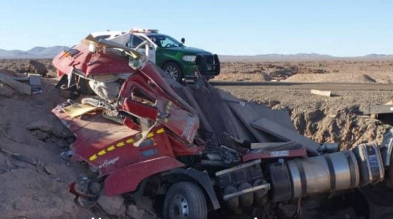 Chofer de camión murió en grave accidente en Calama
