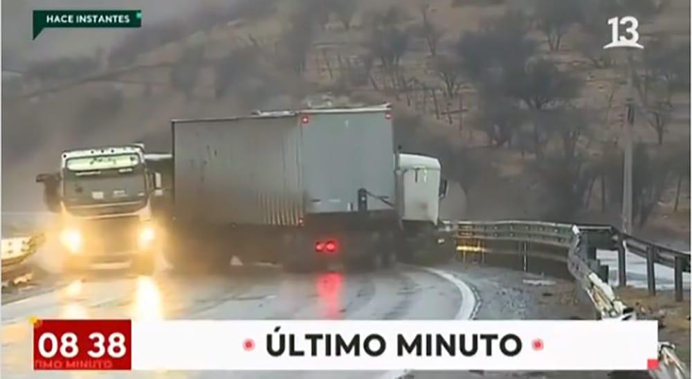 Matinal captó en vivo espectacular accidente en Chile