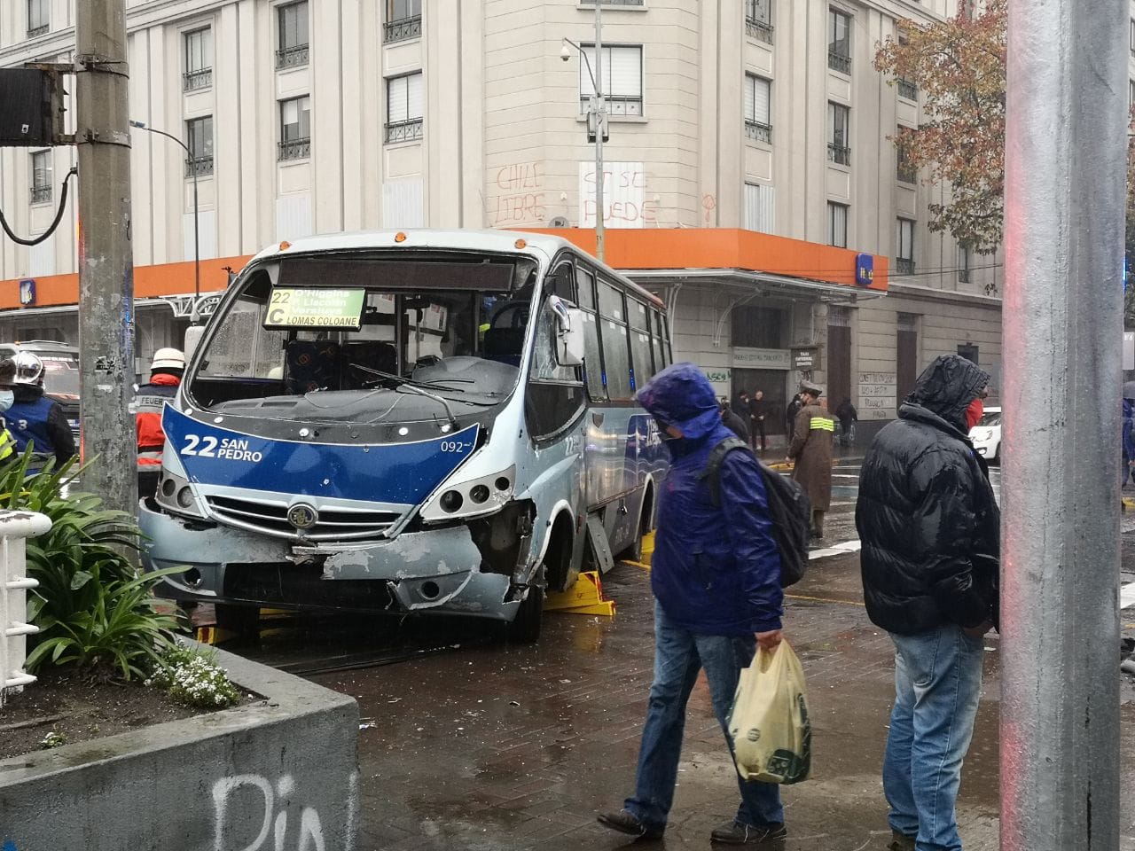 Violento accidente en pleno centro de Concepción