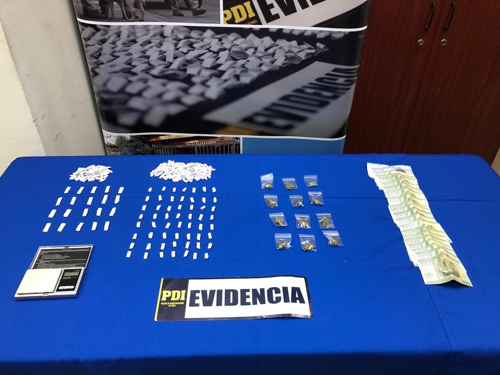 Arrestan a matrimonio de Hualpén por microtráfico de pasta base y marihuana