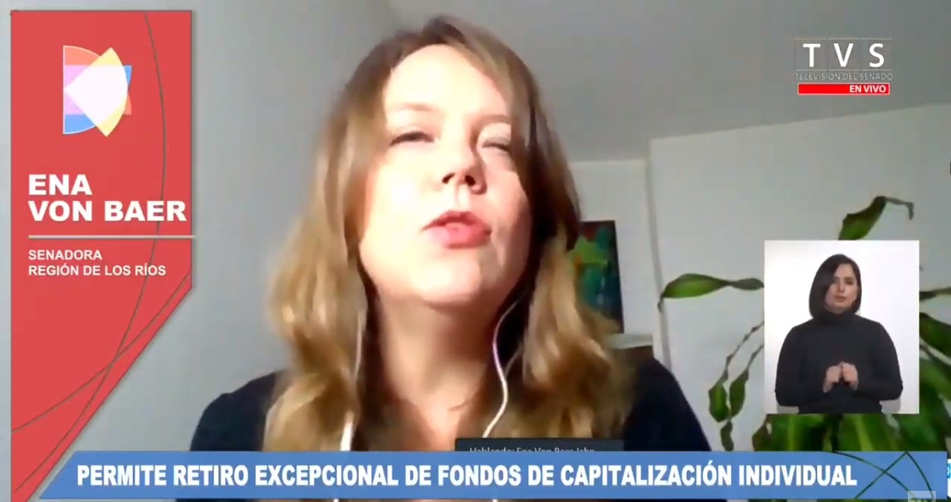 Senadora Ena von Baer citó a Salvador Allende en su intervención por retiro del 10% de las AFP
