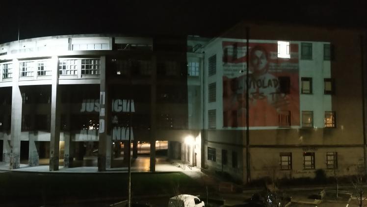 Proyectan imagen de Martín Pradenas en el centro de Concepción