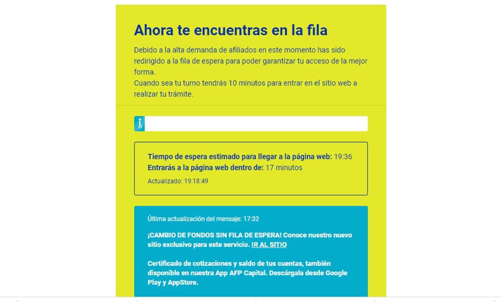 Tras anuncio de Gobierno por retiro del 10% reportan colapso en páginas de las AFP