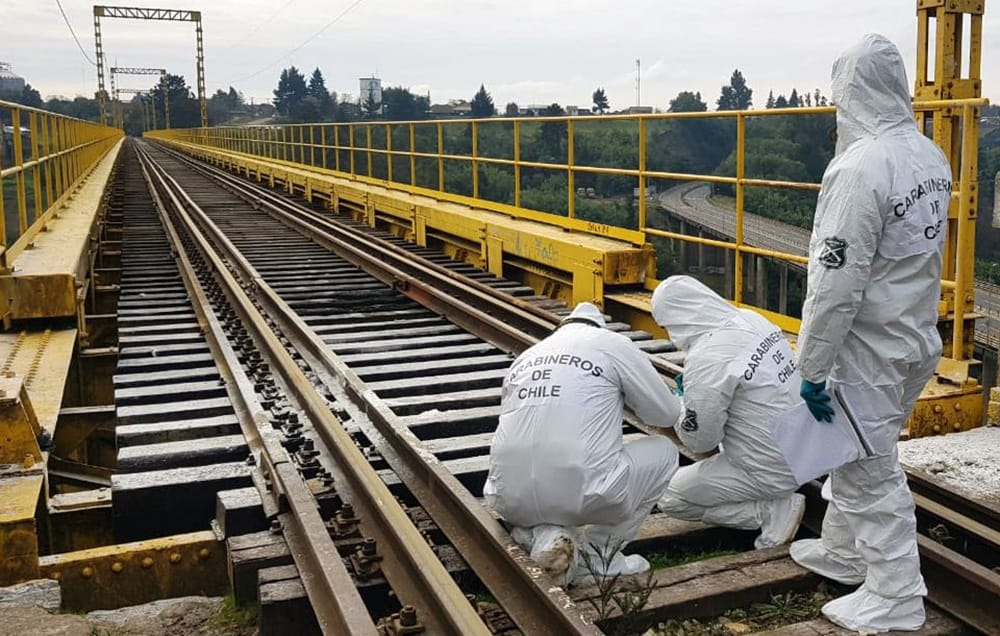 Indagan sustancia sospechosa encontrada en el Viaducto del Malleco