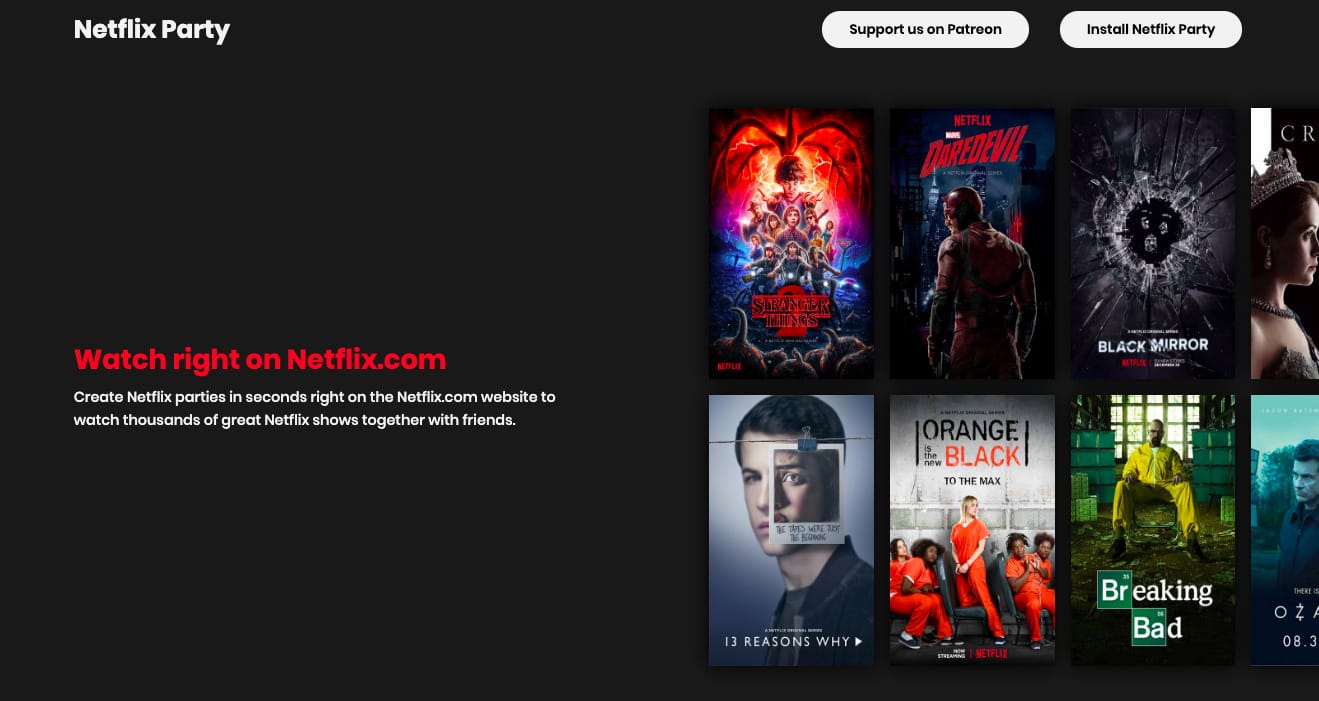 Netflix Party: la app que sorprende en cuarentena