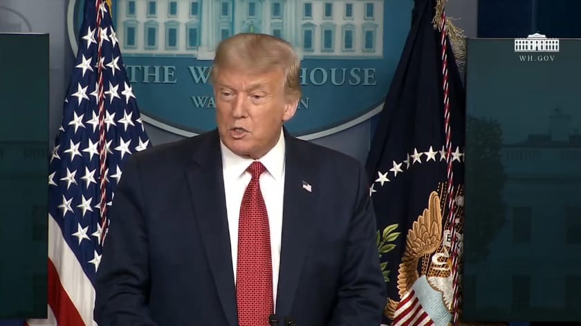 Donald Trump abandonó conferencia en la Casa Blanca por un tiroteo en las inmediaciones