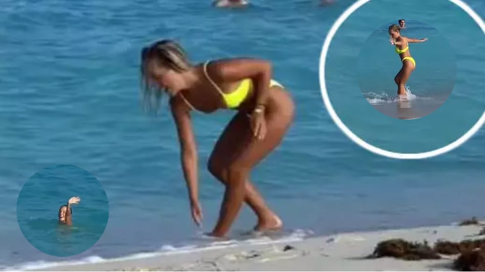Joven quedó desnuda en el mar después que su novio le regaló un bikini que se disolvía