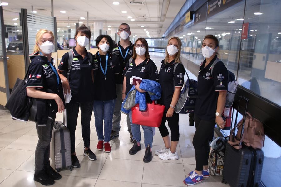 Médicos italianos llegaron a Chile para ayudar a combatir la pandemia de Covid-19