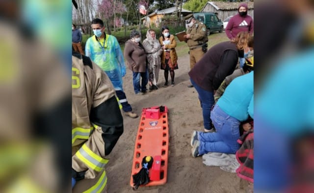 Bodega de material de adobe cayó sobre adulto mayor en la Provincia de Biobío