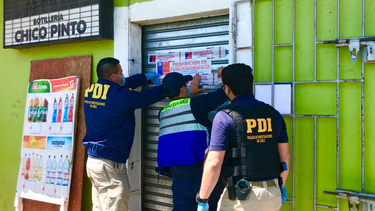 Clausuran botillería “Chico Pinto” en Chiguayante por incumplimiento a medidas sanitarias