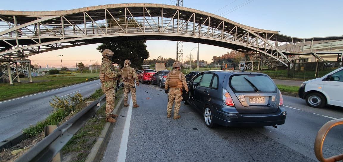 Colisión múltiple involucró al menos cuatro vehículos en Alonso de Ribera de Concepción