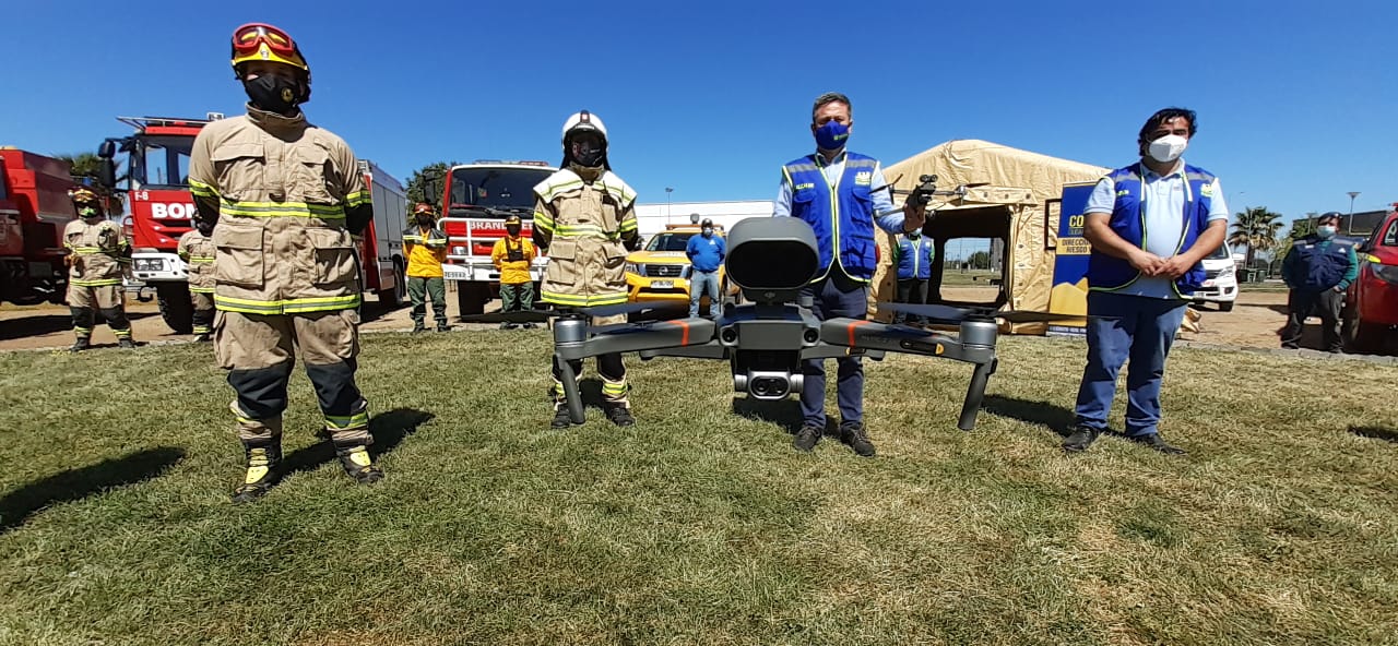 Con drones térmicos Concepción se prepara para combatir incendios forestales