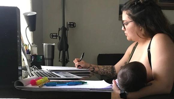 Profesor prohibió a alumna amamantar a su bebé durante clase en línea: “Hazlo en tu tiempo libre”