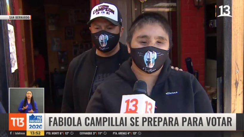 Fabiola Campillai antes de votar: “Estamos esperando con harta ansiedad lo que pase al final”