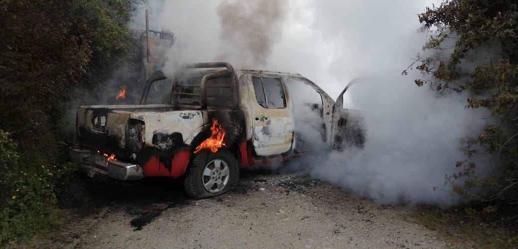 Gobierno dio cuenta de 13 maquinarias quemadas tras nuevo ataque incendiario en Contulmo