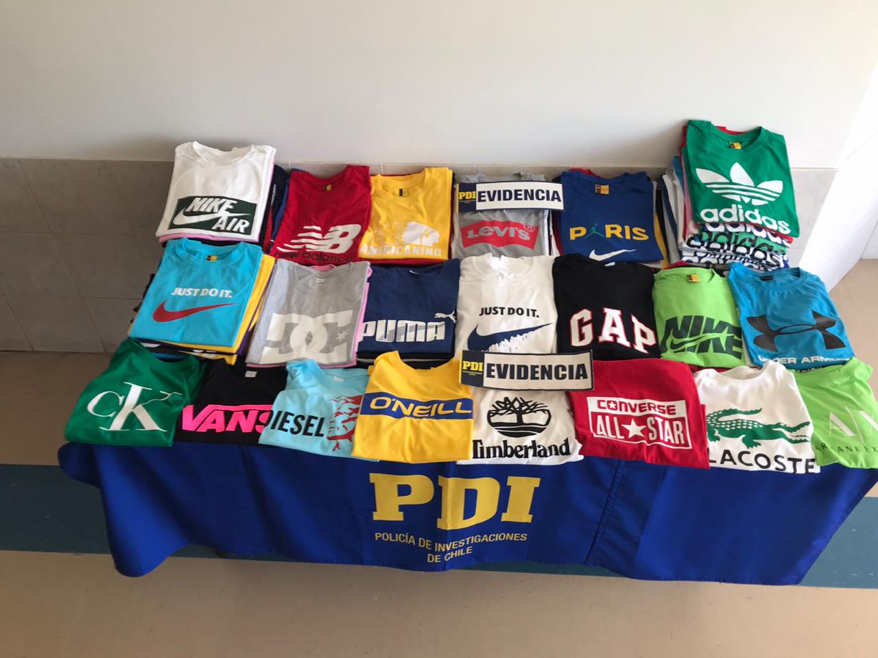 Arrestan a joven que vendía poleras deportivas falsificadas en el Gran Concepción