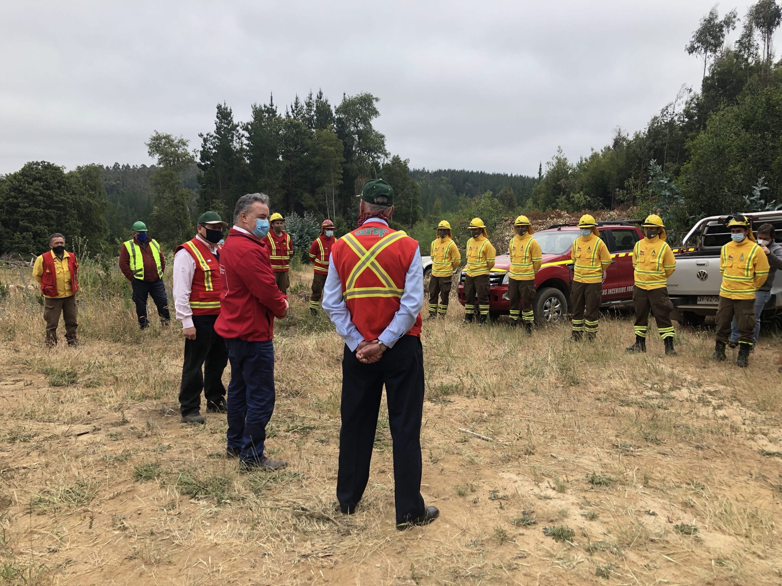 Conaf construye helipista en Reserva Nonguén para combate de incendios forestales