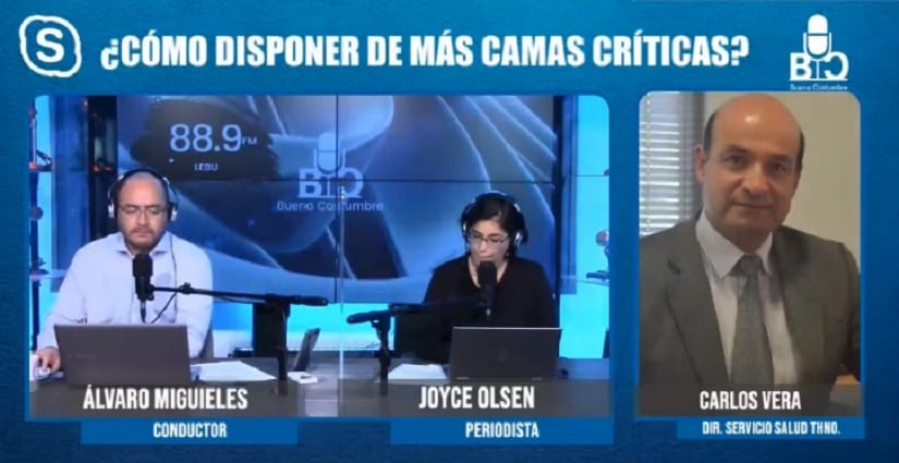 Carlos Vera, director del Servicio de Salud Talcahuano relató la complejidad de tener camas críticas en el Biobío