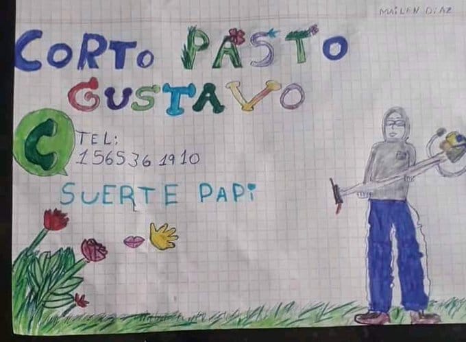 “Suerte papi”: Con tierno dibujo una niña de 9 años ayuda a su padre a encontrar trabajo