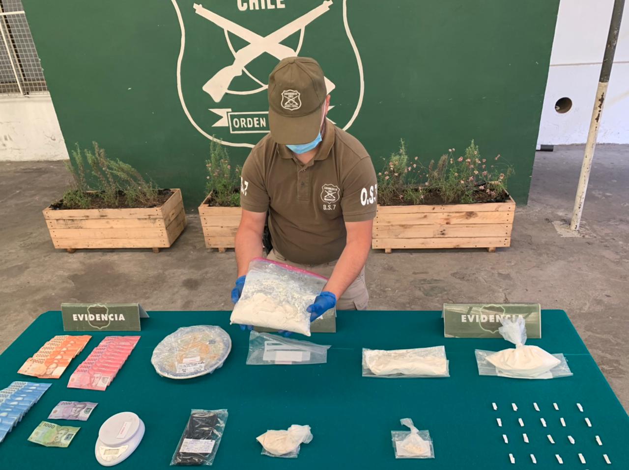 Carabineros incautó más de 6. 500 dosis de pasta base en Chiguayante