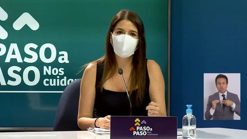La comentada reacción de Katherine Martorell ante pregunta a Ministro Paris por una eventual renuncia