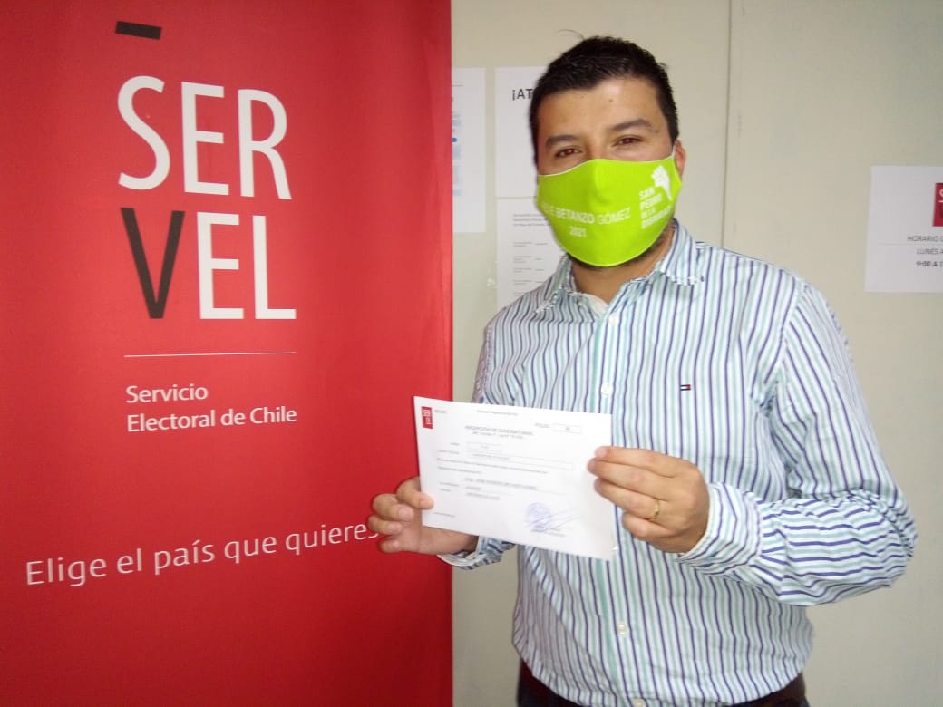 René Betanzo inscribió su candidatura a alcalde por San Pedro de la Paz